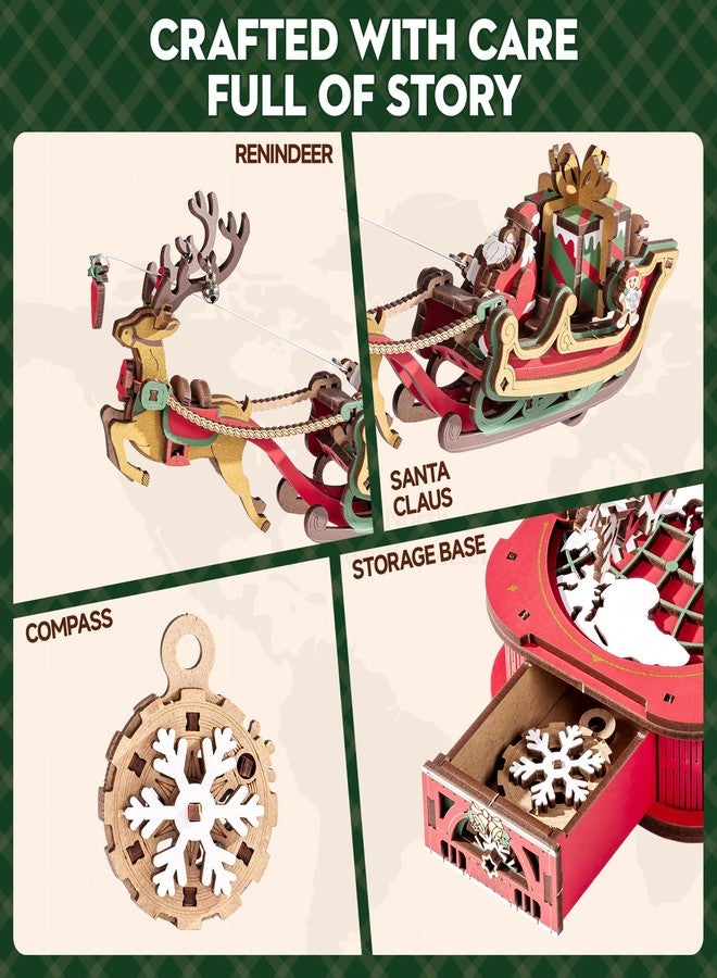 روبوتايم لعبة أحجية خشبية ثلاثية الأبعاد من روبوتايم للكبار - مجموعة نماذج خشبية إبداعية ومريحة لبناء ديكور أنيق لعيد الميلاد لتزيين المنزل - Image 2